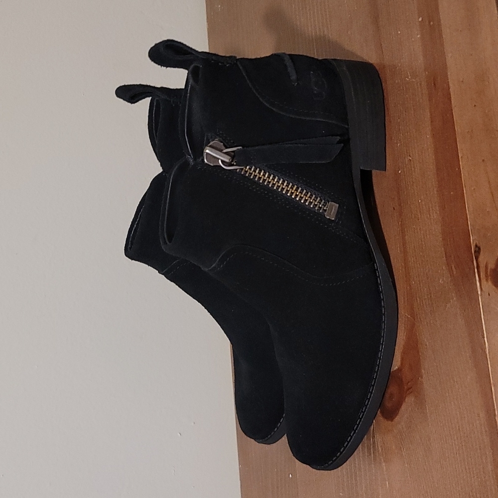 UGG Aureo Black Suede Ankle Bootie